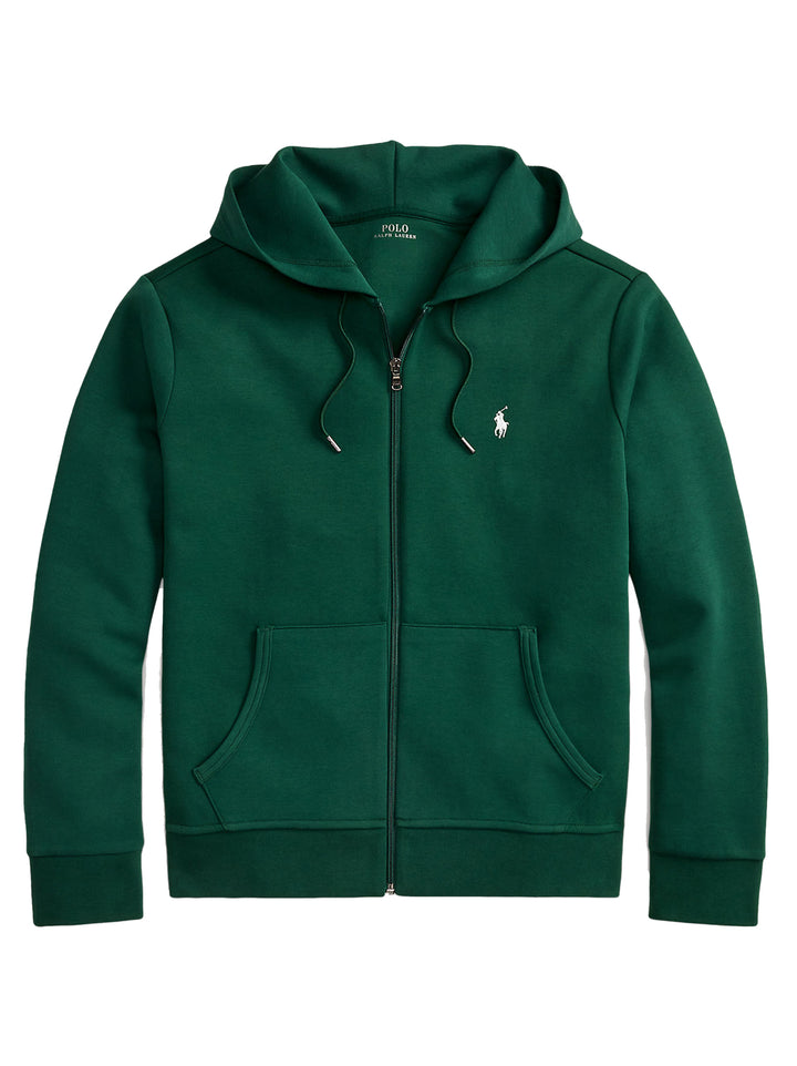 POLO Ralph Lauren Double Knit Hoodie – Groen-66% katoen, 34% polyester-HEREN TRUIEN & VESTEN-Groen