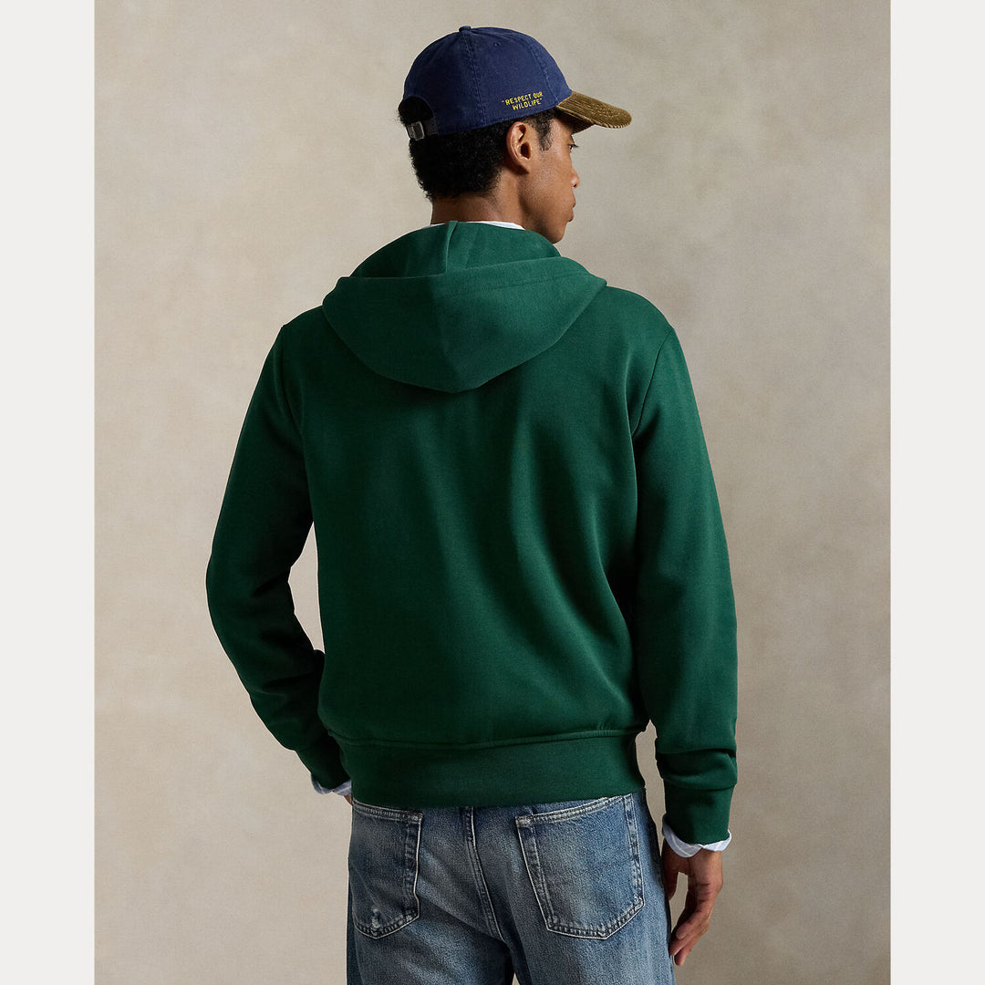 POLO Ralph Lauren Double Knit Hoodie – Groen-66% katoen, 34% polyester-HEREN TRUIEN & VESTEN-Groen