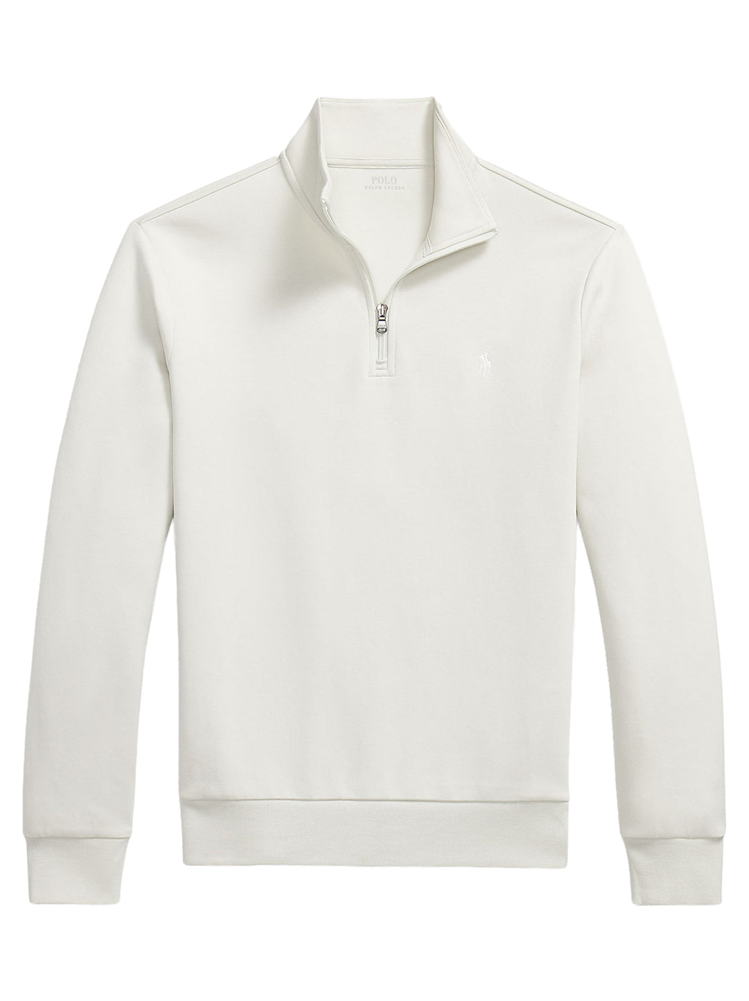 POLO Ralph Lauren Double-Knit Quarter-Zip Trui – G-66% katoen, 34% polyester-HEREN TRUIEN & VESTEN-Grijs