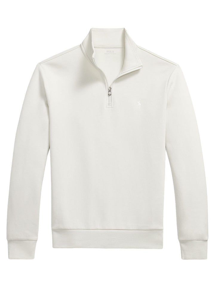 POLO Ralph Lauren Double-Knit Quarter-Zip Trui – G-66% katoen, 34% polyester-HEREN TRUIEN & VESTEN-Grijs