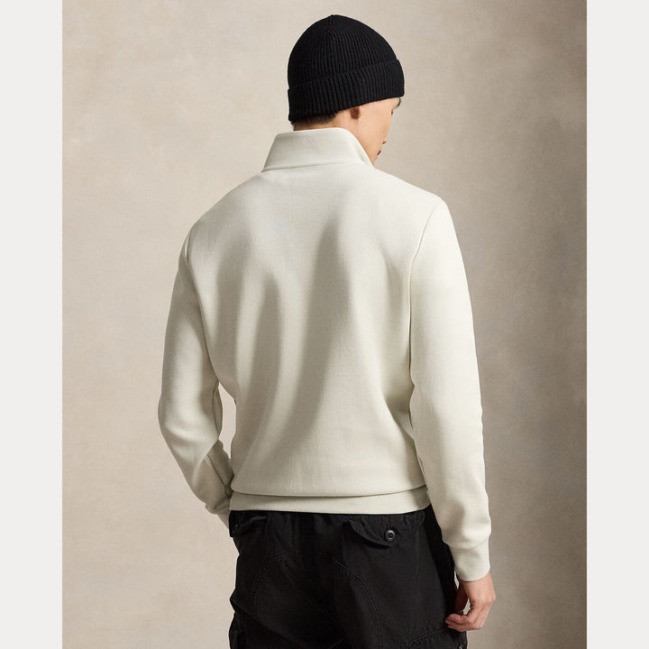 POLO Ralph Lauren Double-Knit Quarter-Zip Trui – G-66% katoen, 34% polyester-HEREN TRUIEN & VESTEN-Grijs