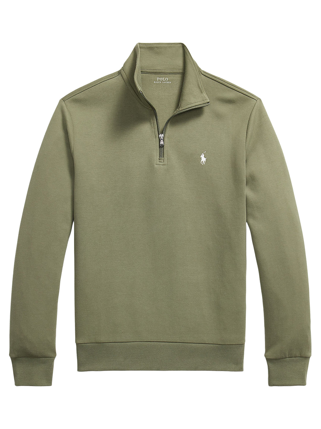 POLO Ralph Lauren Double-Knit Quarter-Zip Trui – G-66% katoen, 34% polyester-HEREN TRUIEN & VESTEN-Groen