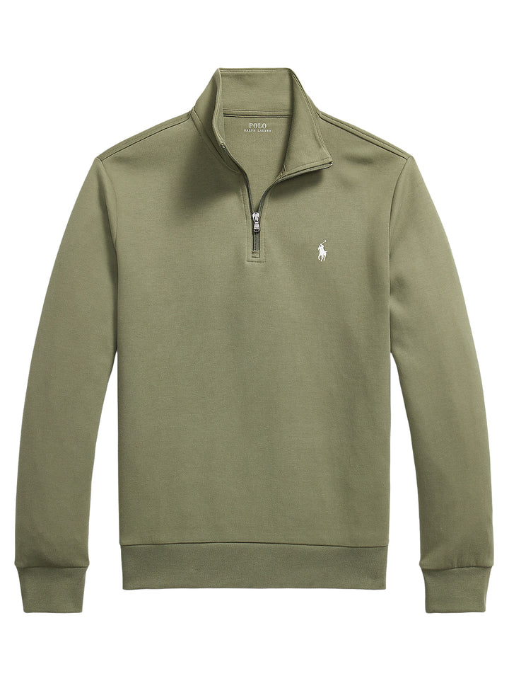 POLO Ralph Lauren Double-Knit Quarter-Zip Trui – G-66% katoen, 34% polyester-HEREN TRUIEN & VESTEN-Groen