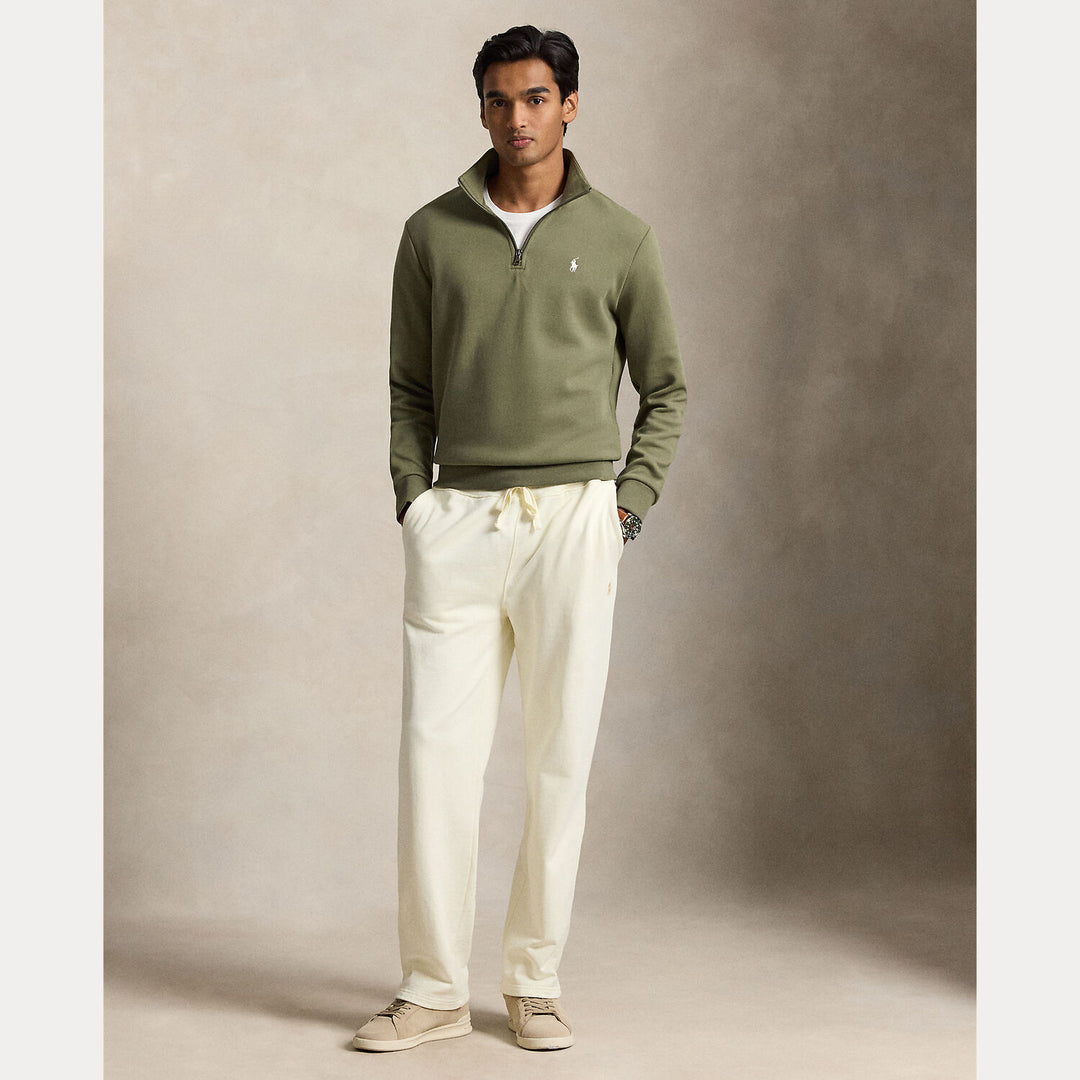 POLO Ralph Lauren Double-Knit Quarter-Zip Trui – G-66% katoen, 34% polyester-HEREN TRUIEN & VESTEN-Groen