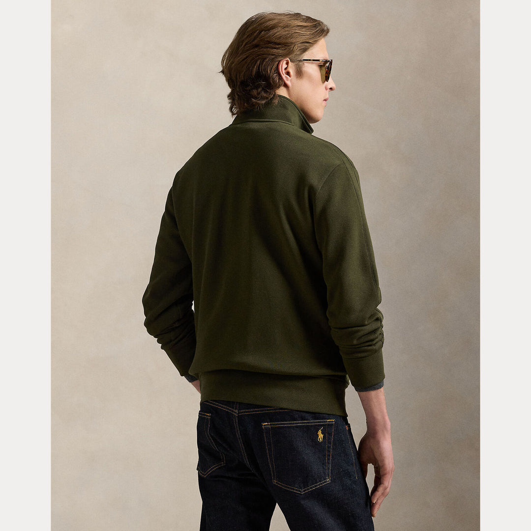 POLO Ralph Lauren Double‑Knit Track Jacket – Groen-59% katoen, 41% polyester-HEREN TRUIEN & VESTEN-Groen