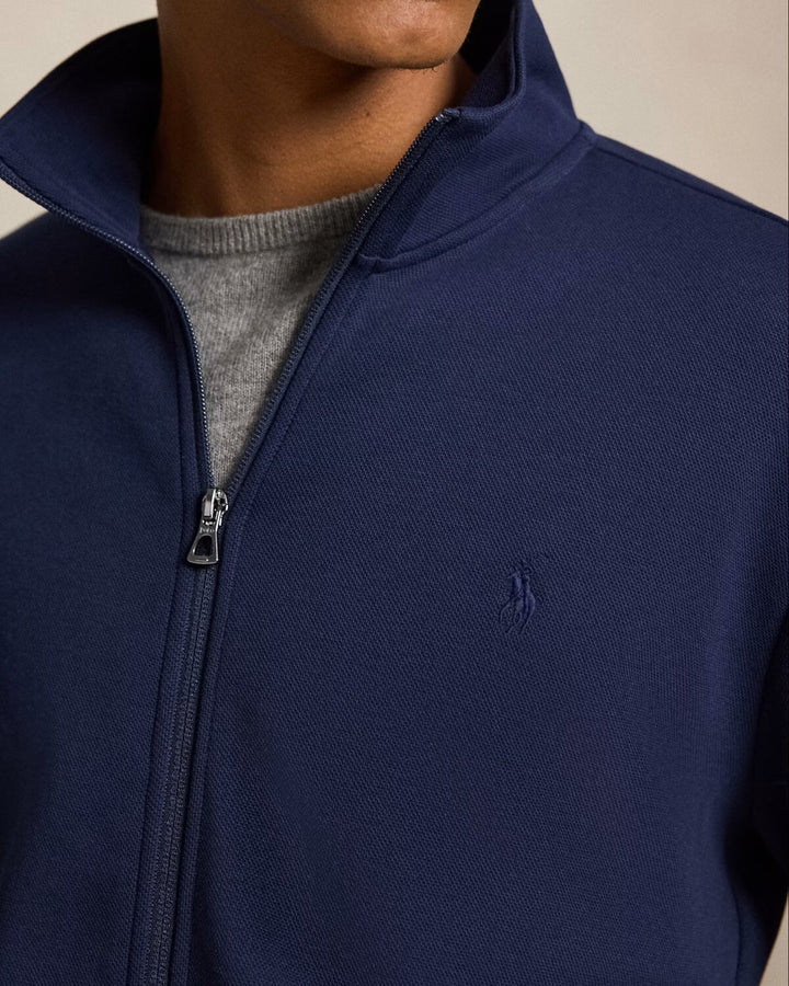 POLO Ralph Lauren Double-Knit Track Vest – Blauw-59% katoen, 41% polyester-HEREN TRUIEN & VESTEN-Blauw