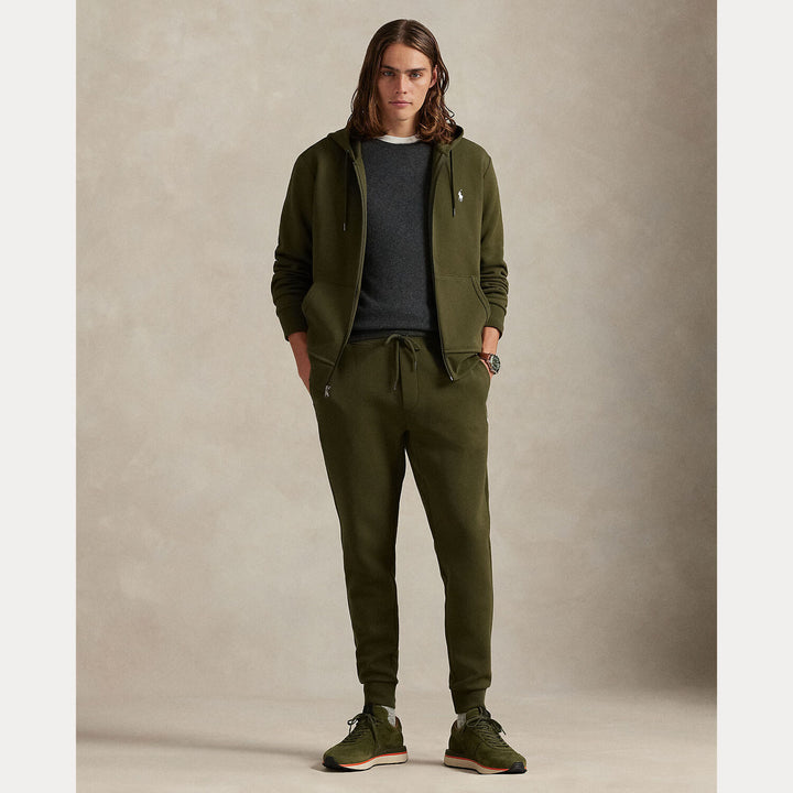 POLO Ralph Lauren Double Knit Zip Hoodie-66% katoen, 34% polyester-HEREN TRUIEN & VESTEN-Groen