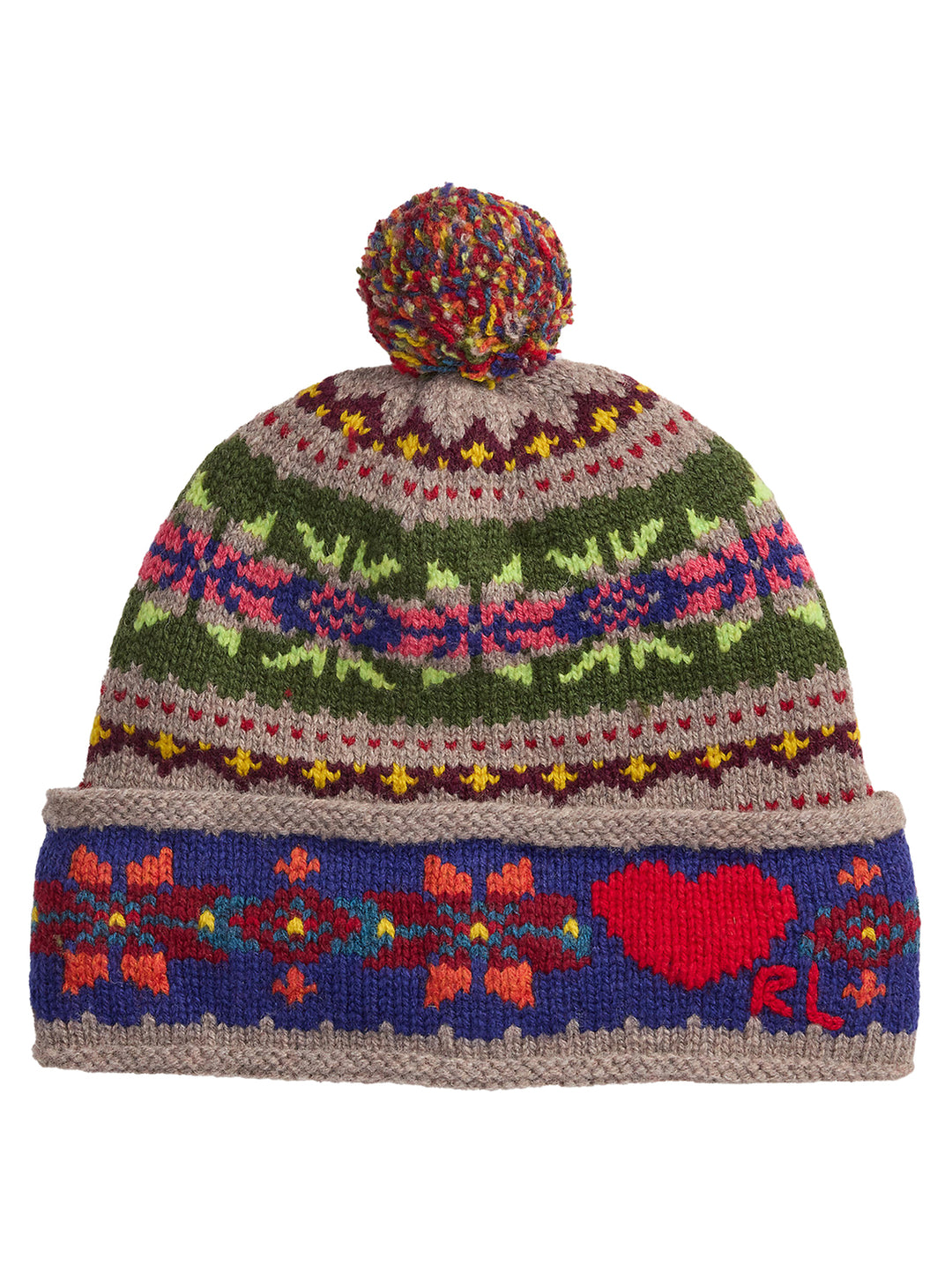 POLO Ralph Lauren Fair Isle Beanie-99% wol, 1% andere stoffen -DAMES ACCESSOIRES-Bruin