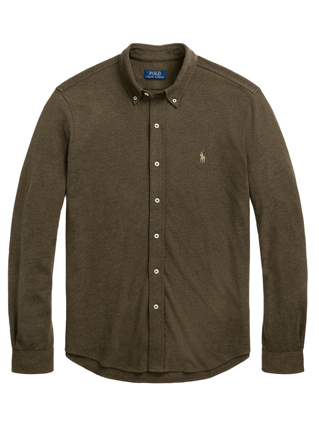 POLO Ralph Lauren Featherweight Mesh Shirt – Bruin-100% katoen-HEREN SHIRTS-Bruin