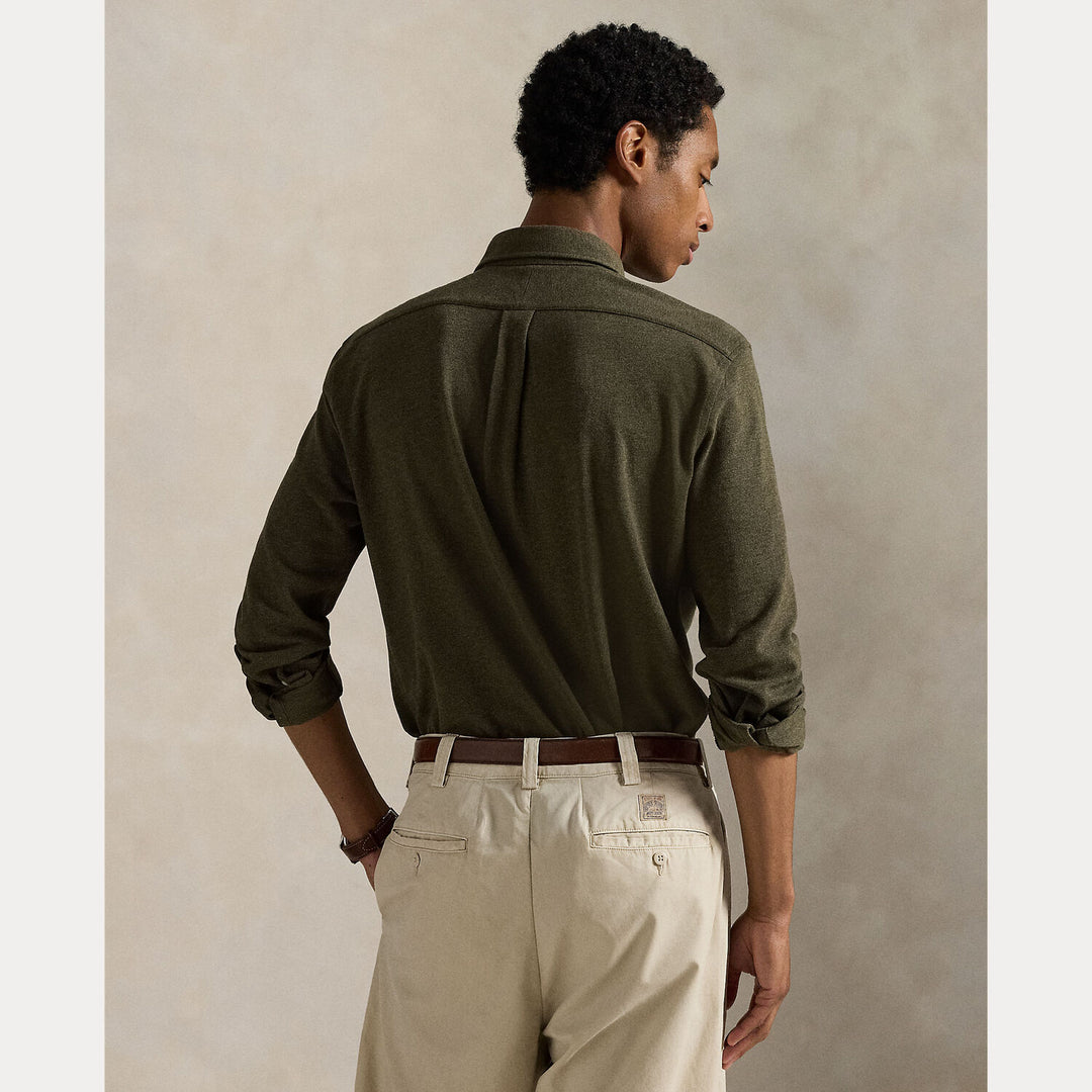 POLO Ralph Lauren Featherweight Mesh Shirt – Bruin-100% katoen-HEREN SHIRTS-Bruin