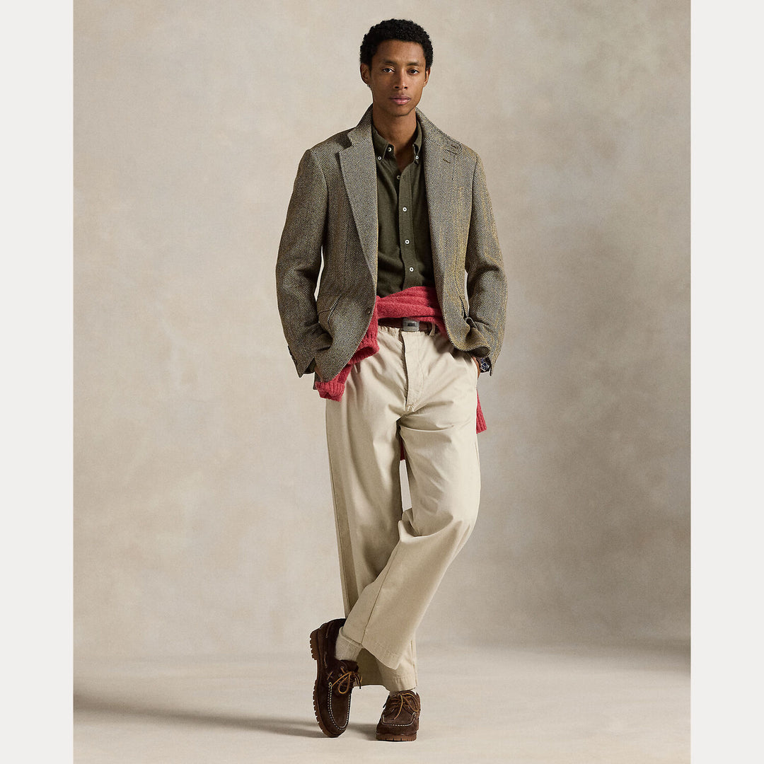 POLO Ralph Lauren Featherweight Mesh Shirt – Bruin-100% katoen-HEREN SHIRTS-Bruin