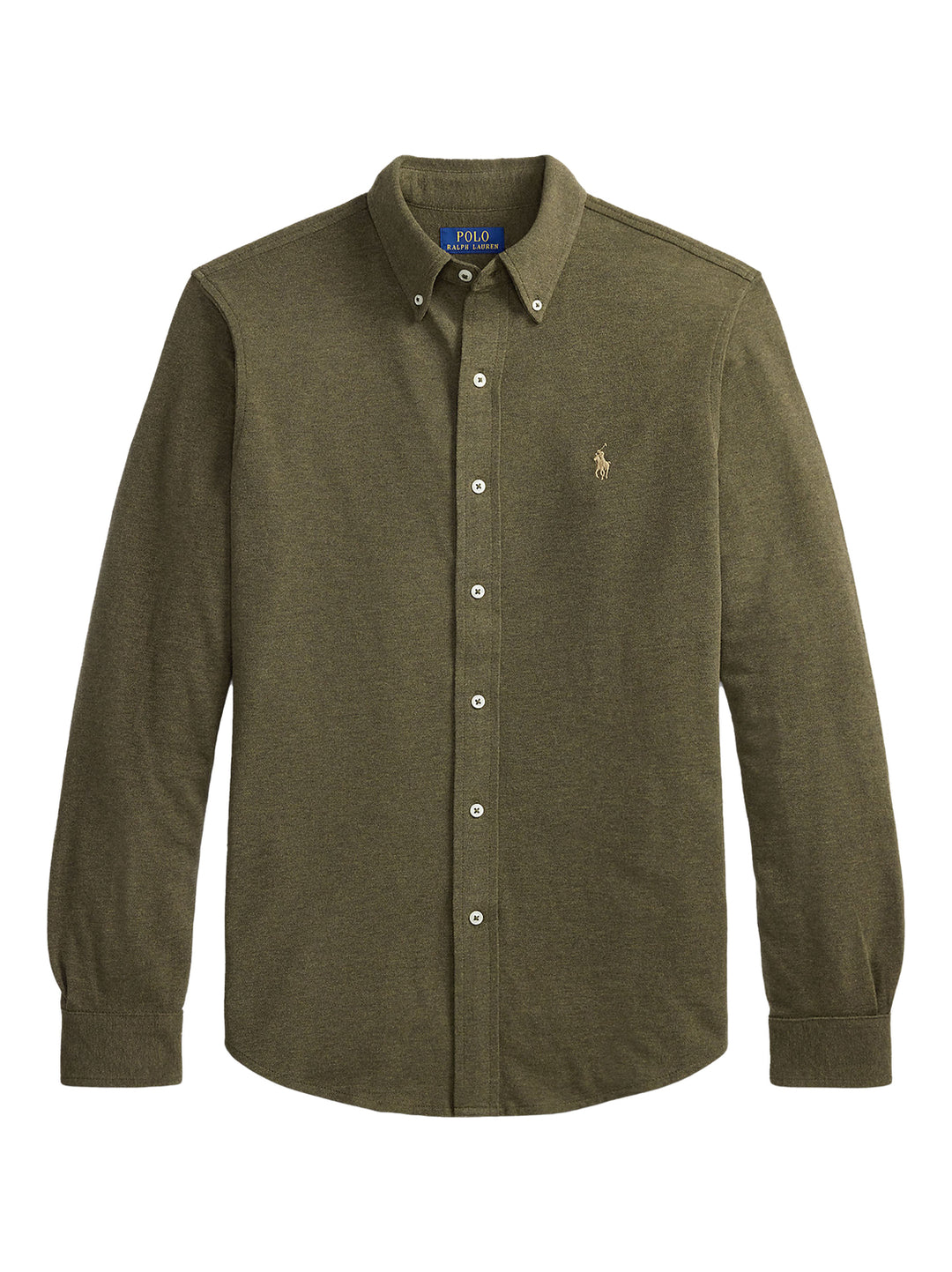 POLO Ralph Lauren Featherweight Mesh Shirt – Groen-100% katoen-HEREN SHIRTS-Groen