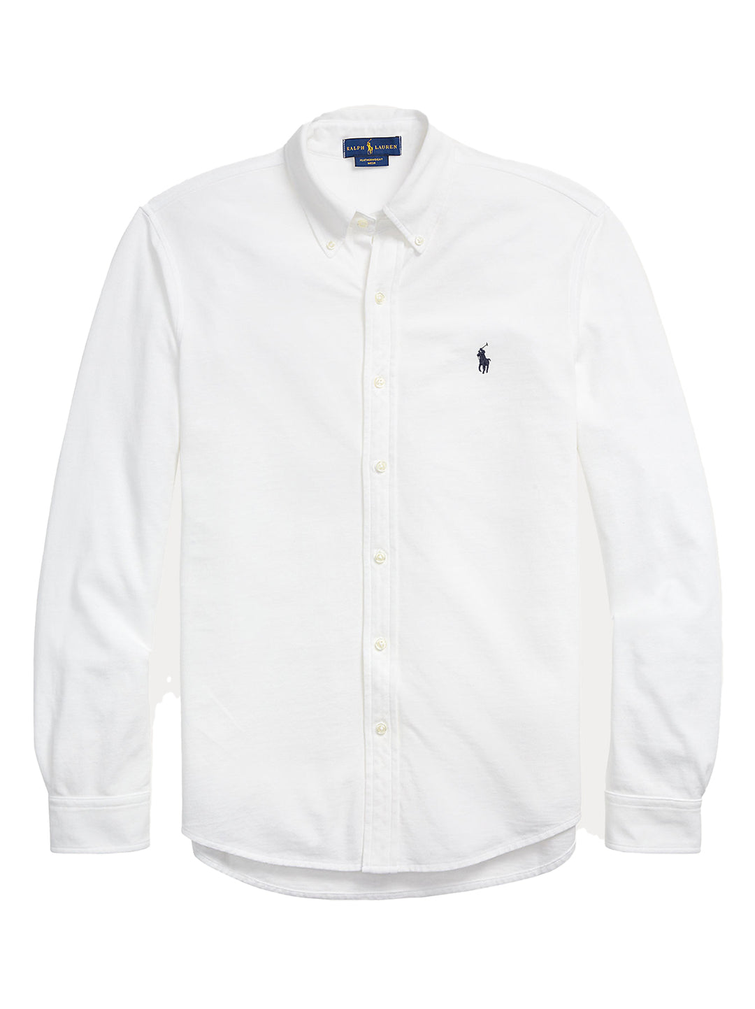 POLO Ralph Lauren Featherweight Mesh Shirt – Wit-100% katoen-HEREN SHIRTS-Wit