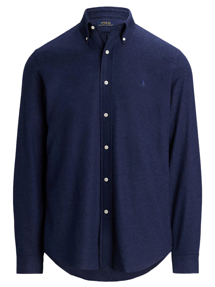 POLO Ralph Lauren flanel shirt-65% Katoen<br />35 % Polyester-HEREN SHIRTS-Blauw