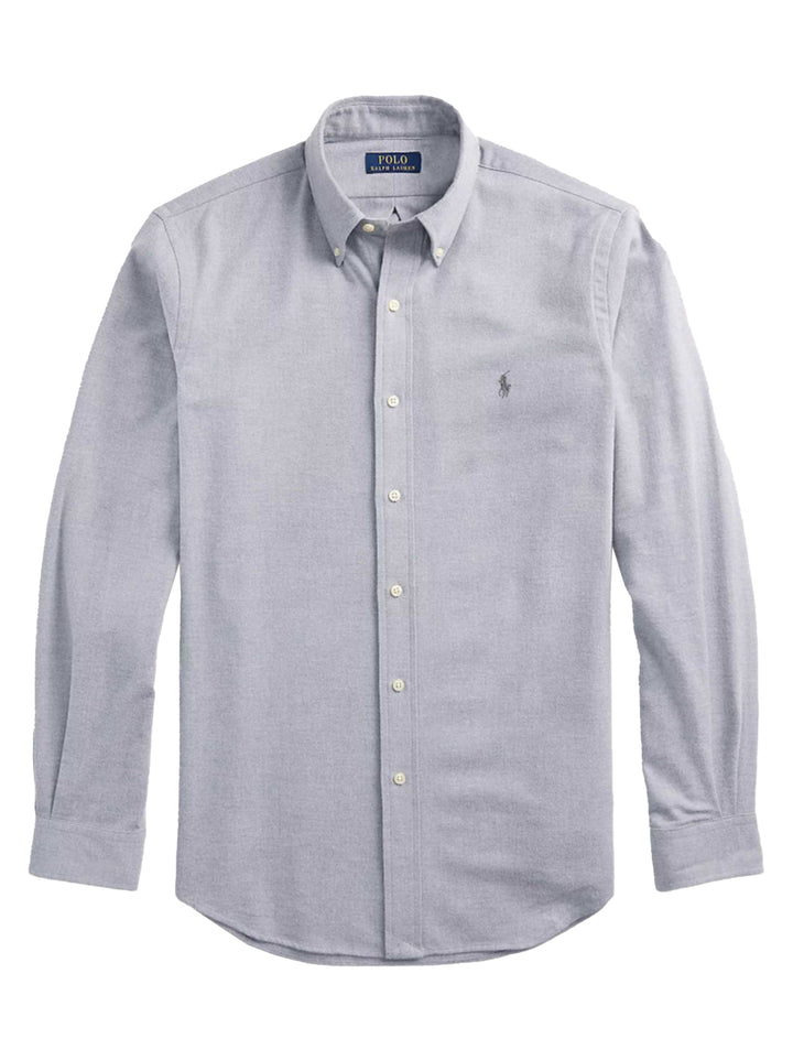 POLO Ralph Lauren flanel shirt-65% Katoen<br />35 % Polyester-HEREN SHIRTS-Grijs