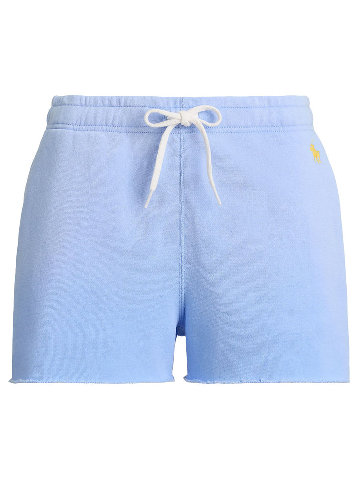 POLO Ralph Lauren Fleece Drawstring Short - Blauw-84% katoen, 16% polyester-DAMES BROEKEN-Blauw