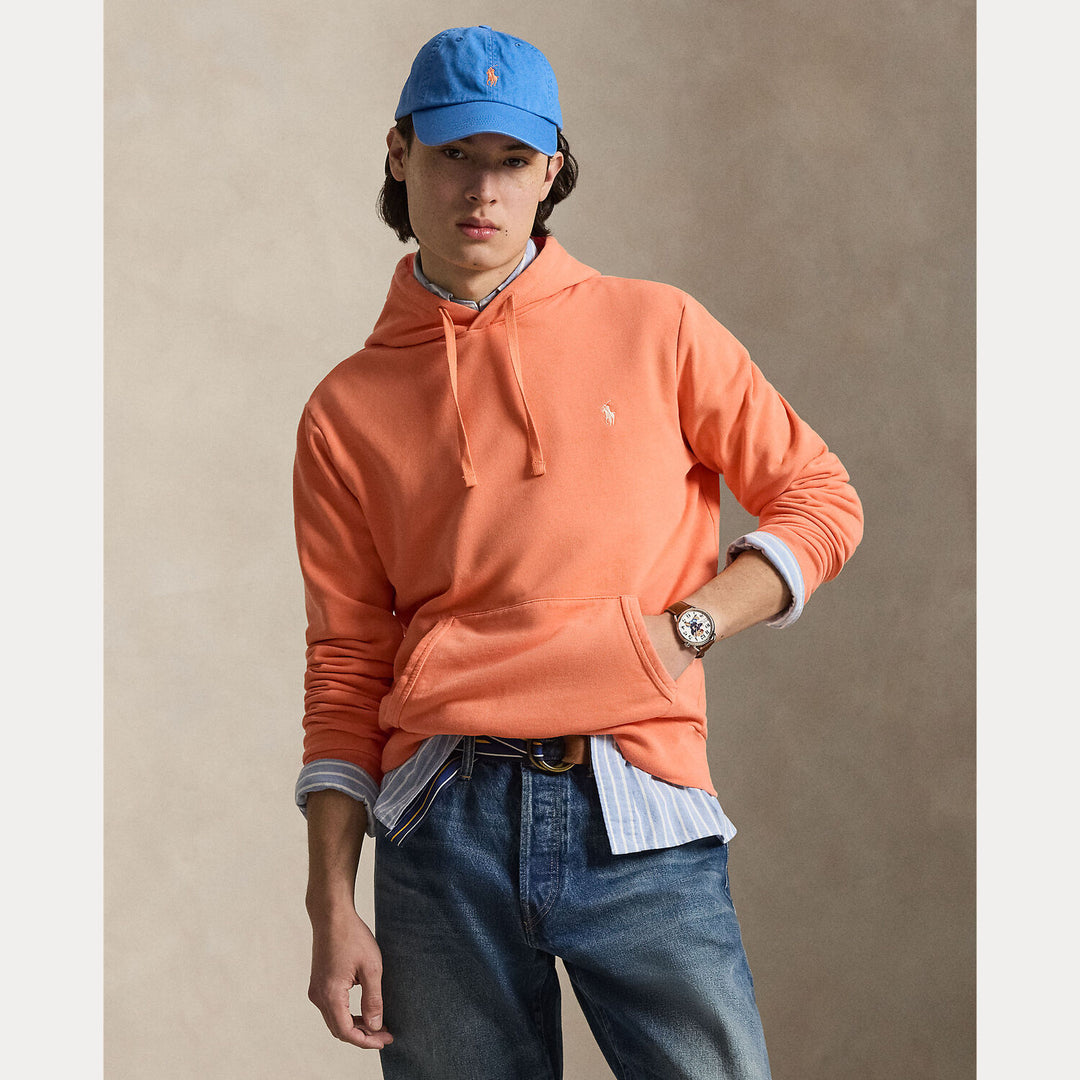 POLO Ralph Lauren fleece hoodie – Oranje-100% katoen-HEREN TRUIEN & VESTEN-Oranje