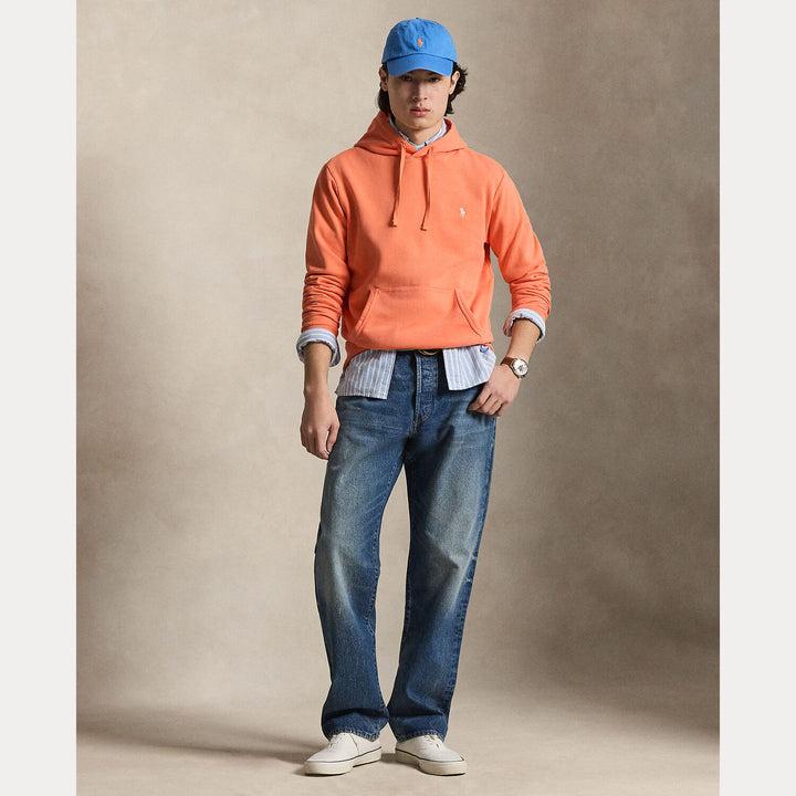 POLO Ralph Lauren fleece hoodie – Oranje-100% katoen-HEREN TRUIEN & VESTEN-Oranje