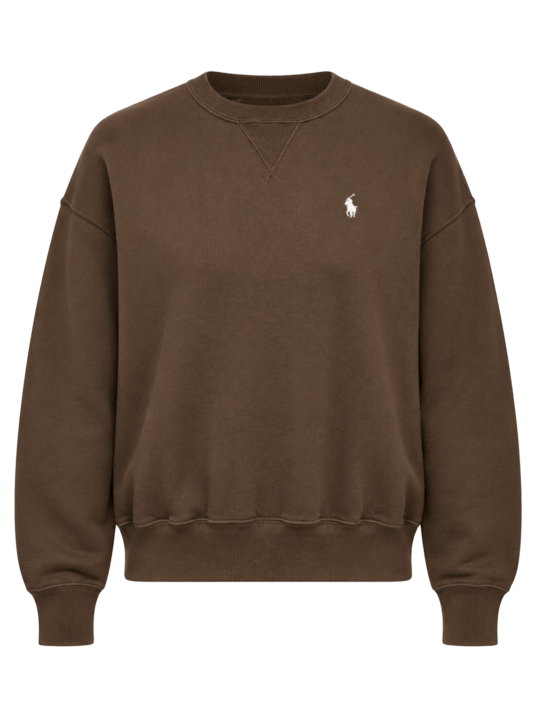 POLO Ralph Lauren Fleece Sweater – Bruin-83% katoen, 17% polyester-DAMES TRUIEN & VESTEN-Bruin