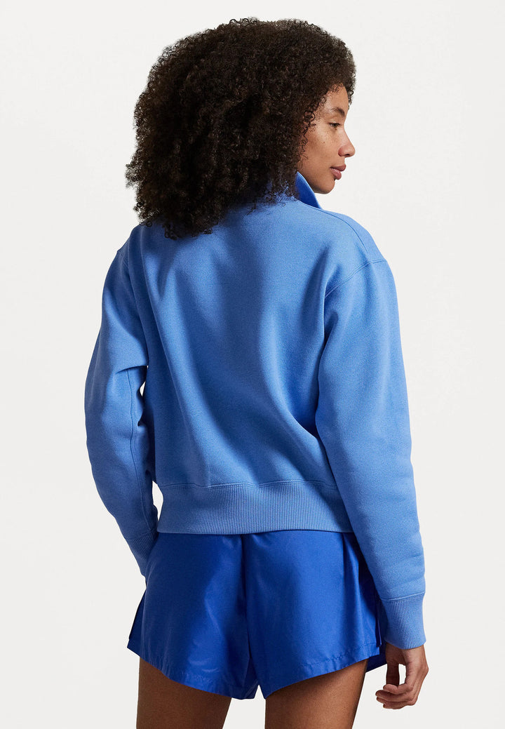 POLO Ralph Lauren fleece trui met kwartrits-Outer fabric material: 84% cotton, 16% polyester<br />Fabric: Sweat<br />Care