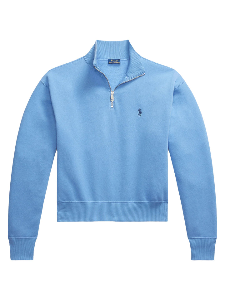 POLO Ralph Lauren fleece trui met kwartrits-Outer fabric material: 84% cotton, 16% polyester<br />Fabric: Sweat<br />Care