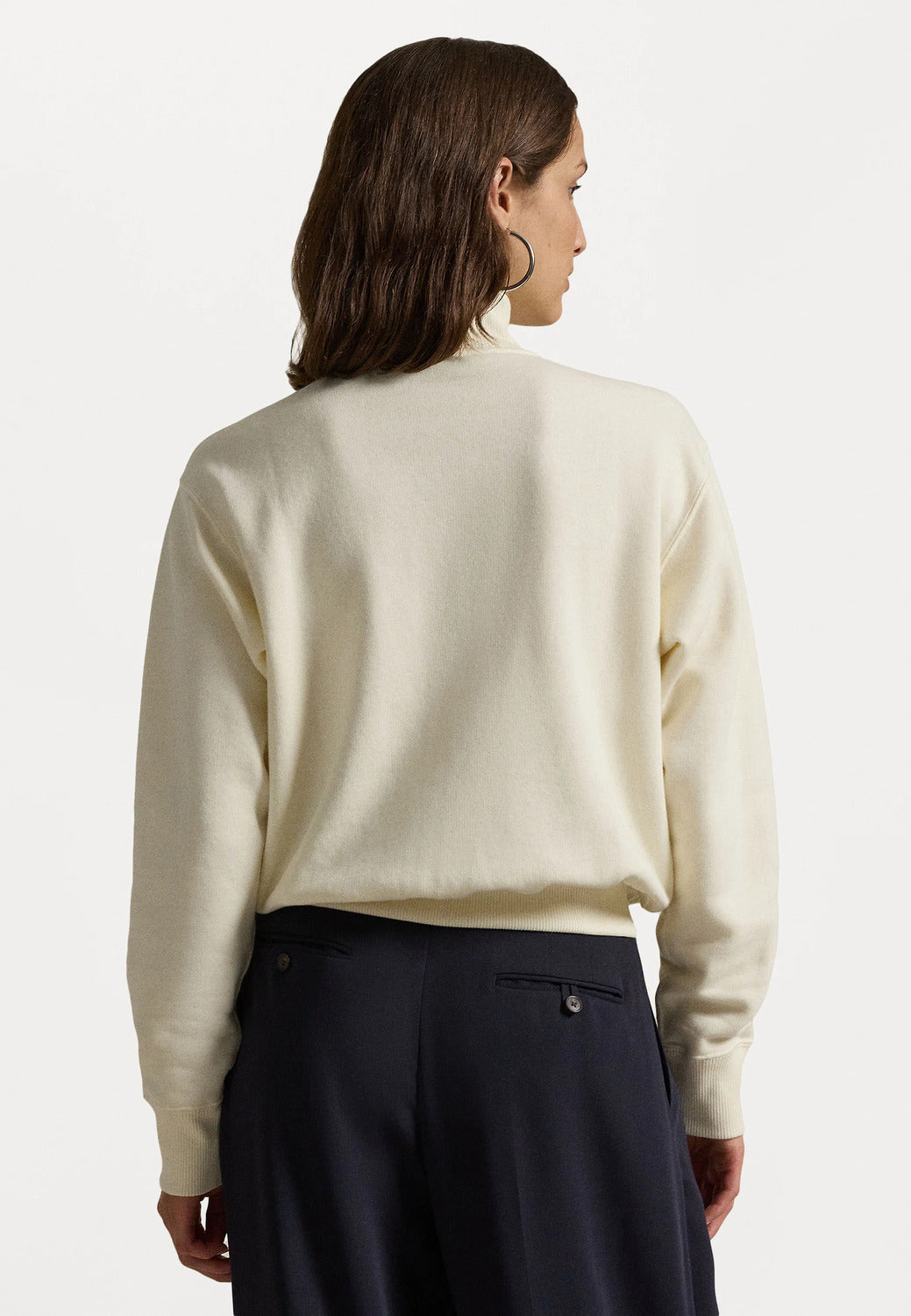 POLO Ralph Lauren fleece trui met kwartrits-Outer fabric material: 84% cotton, 16% polyester<br />Fabric: Sweat<br />Care