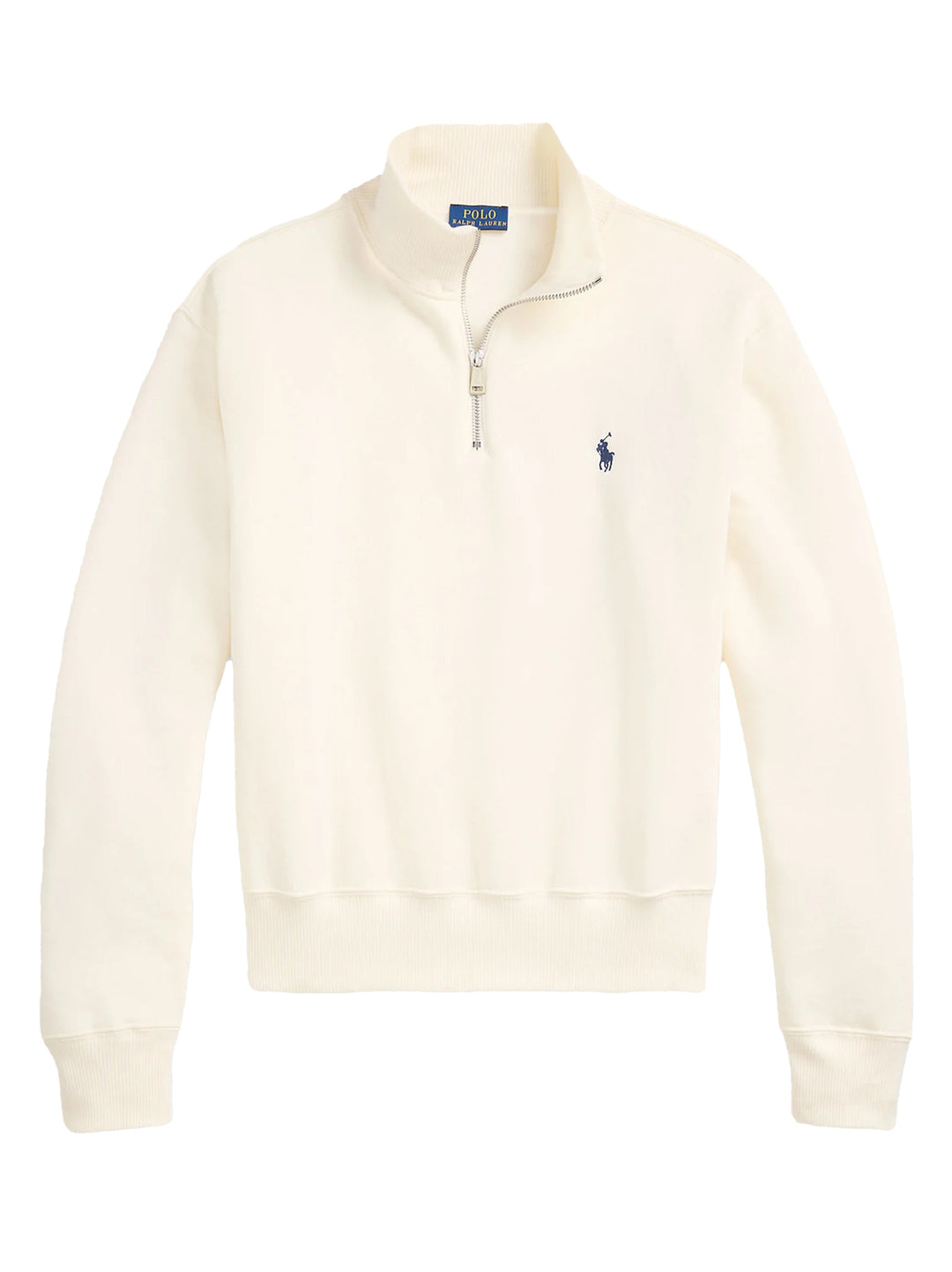POLO Ralph Lauren fleece trui met kwartrits-Outer fabric material: 84% cotton, 16% polyester<br />Fabric: Sweat<br />Care