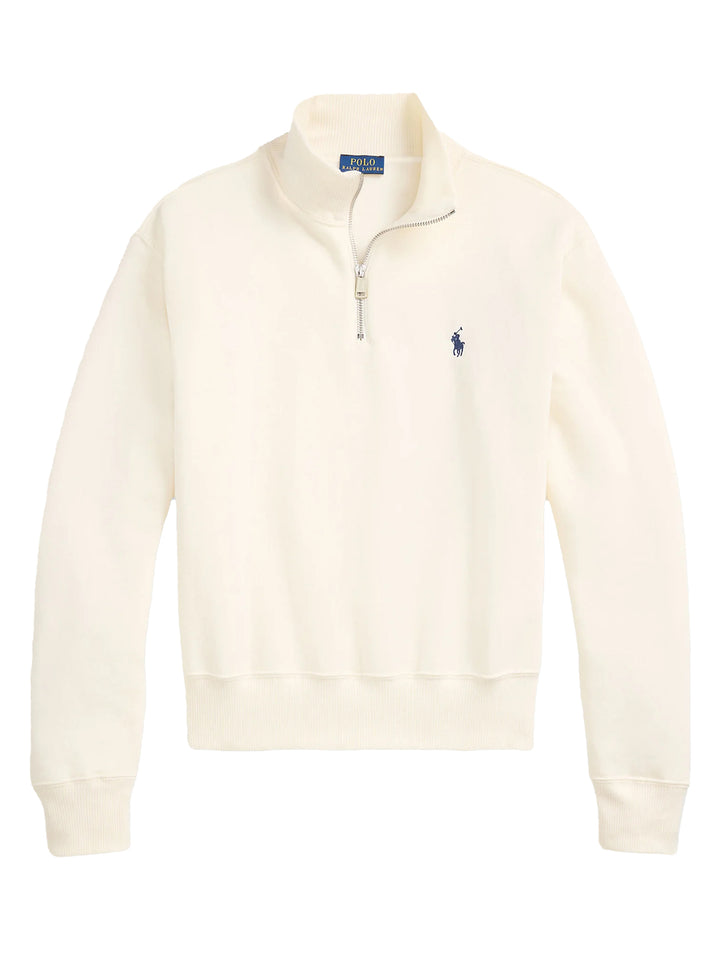 POLO Ralph Lauren fleece trui met kwartrits-Outer fabric material: 84% cotton, 16% polyester<br />Fabric: Sweat<br />Care