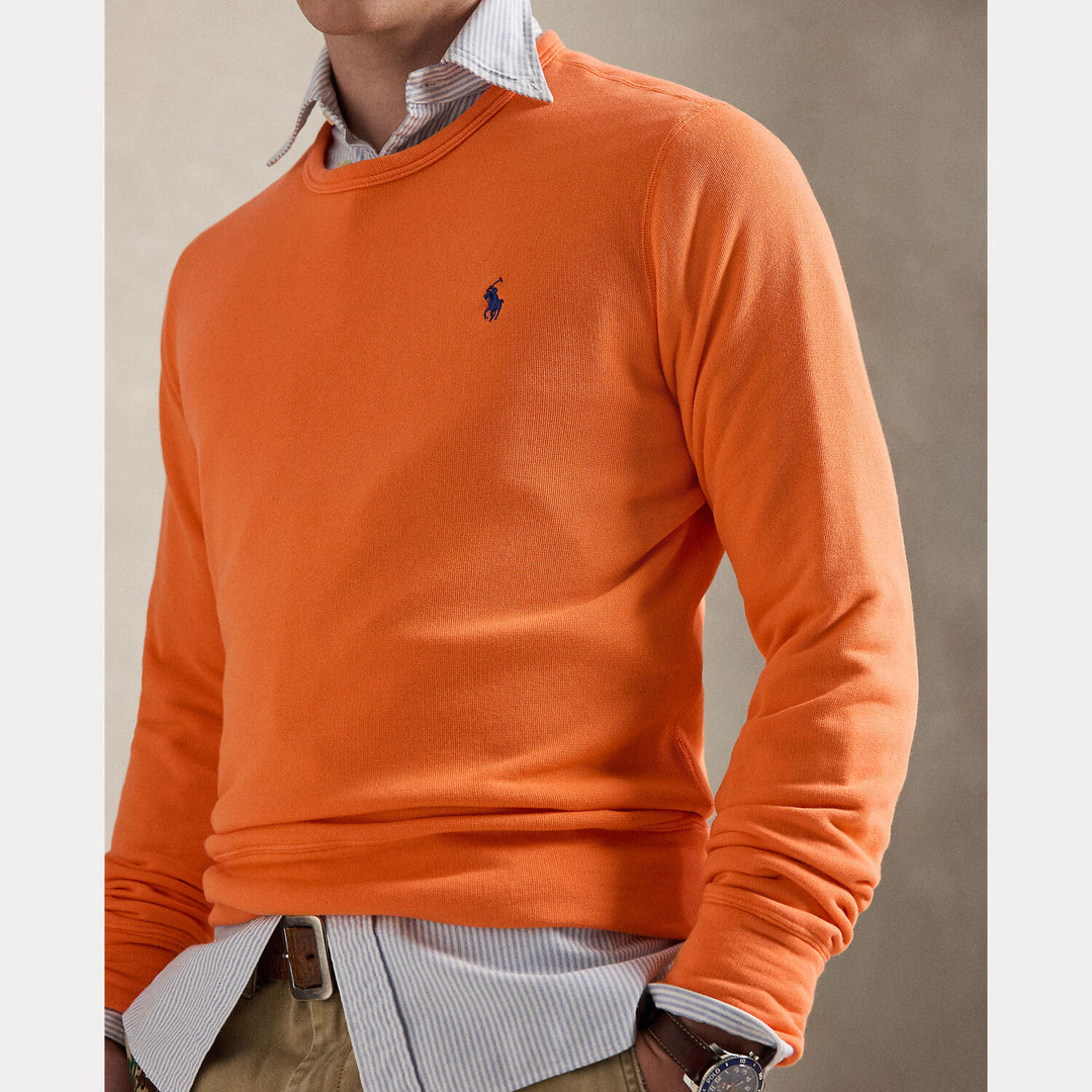 POLO Ralph Lauren French Terry sweatshirt – Oranje-84% katoen, 16% polyester-HEREN TRUIEN & VESTEN-Oranje