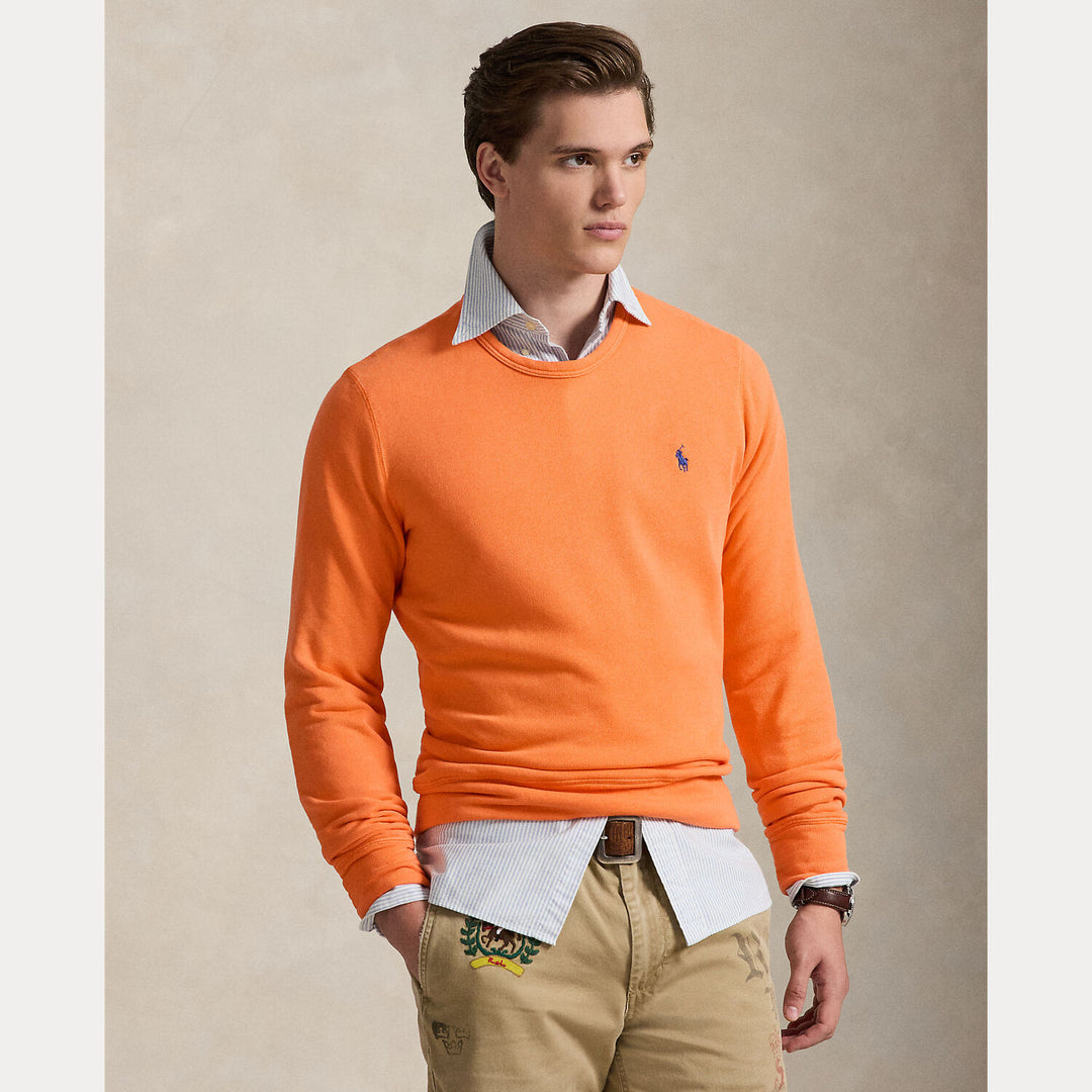 POLO Ralph Lauren French Terry sweatshirt – Oranje-84% katoen, 16% polyester-HEREN TRUIEN & VESTEN-Oranje
