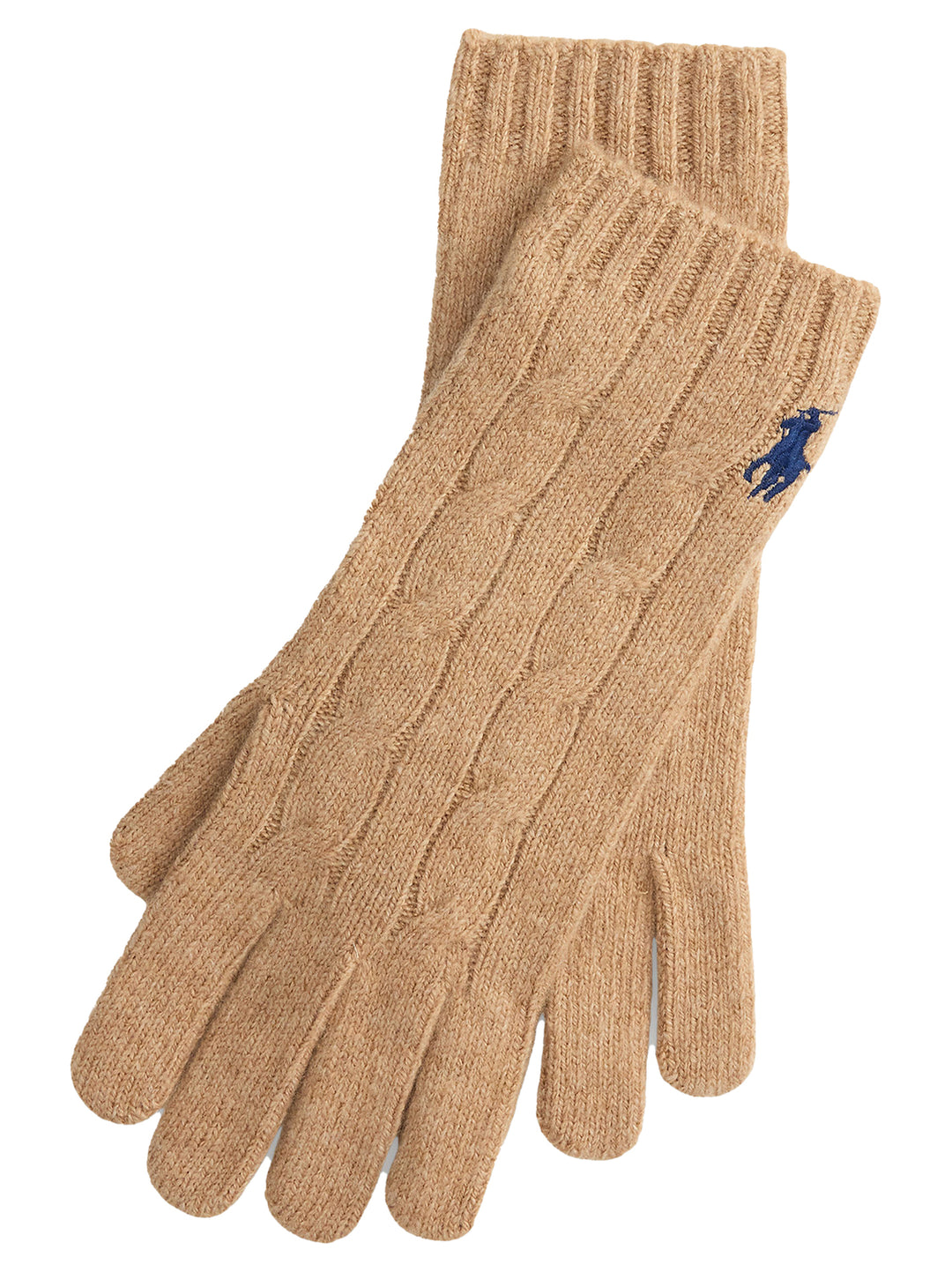 POLO Ralph Lauren Gebreide Handschoenen – Bruin-90% wol<br />10% kashmir-DAMES ACCESSOIRES-Bruin