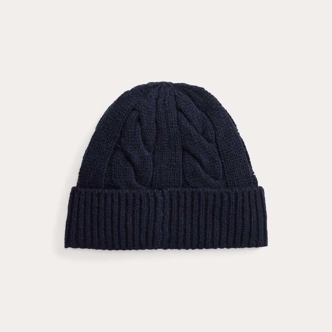 POLO Ralph Lauren Gebreide muts met Polo Bear-80% wol, 20% nylon-DAMES ACCESSOIRES-Blauw