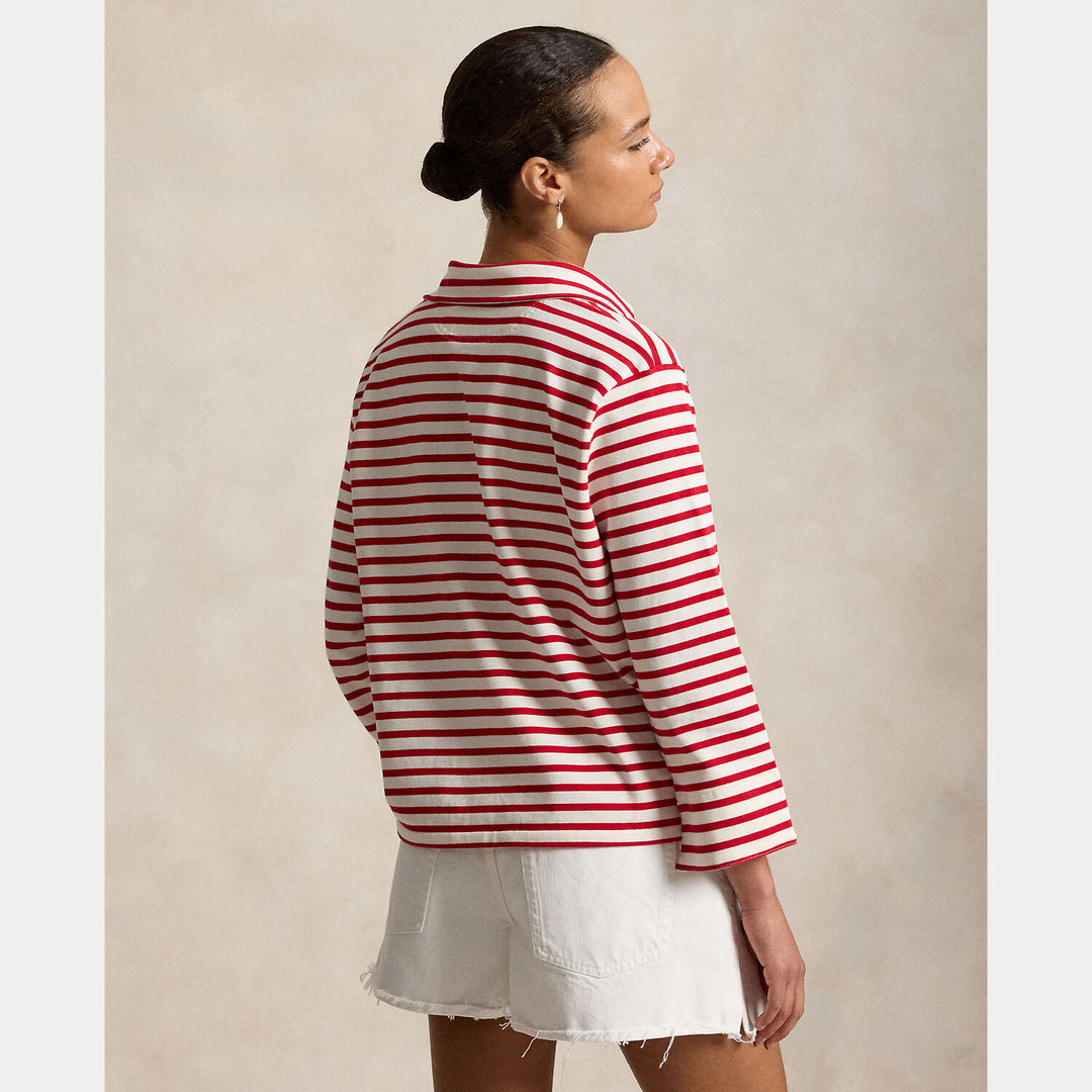 POLO Ralph Lauren Gestreept mariner T-shirt – Rood-100% katoen-DAMES TOPS & BLOUSES-Rood