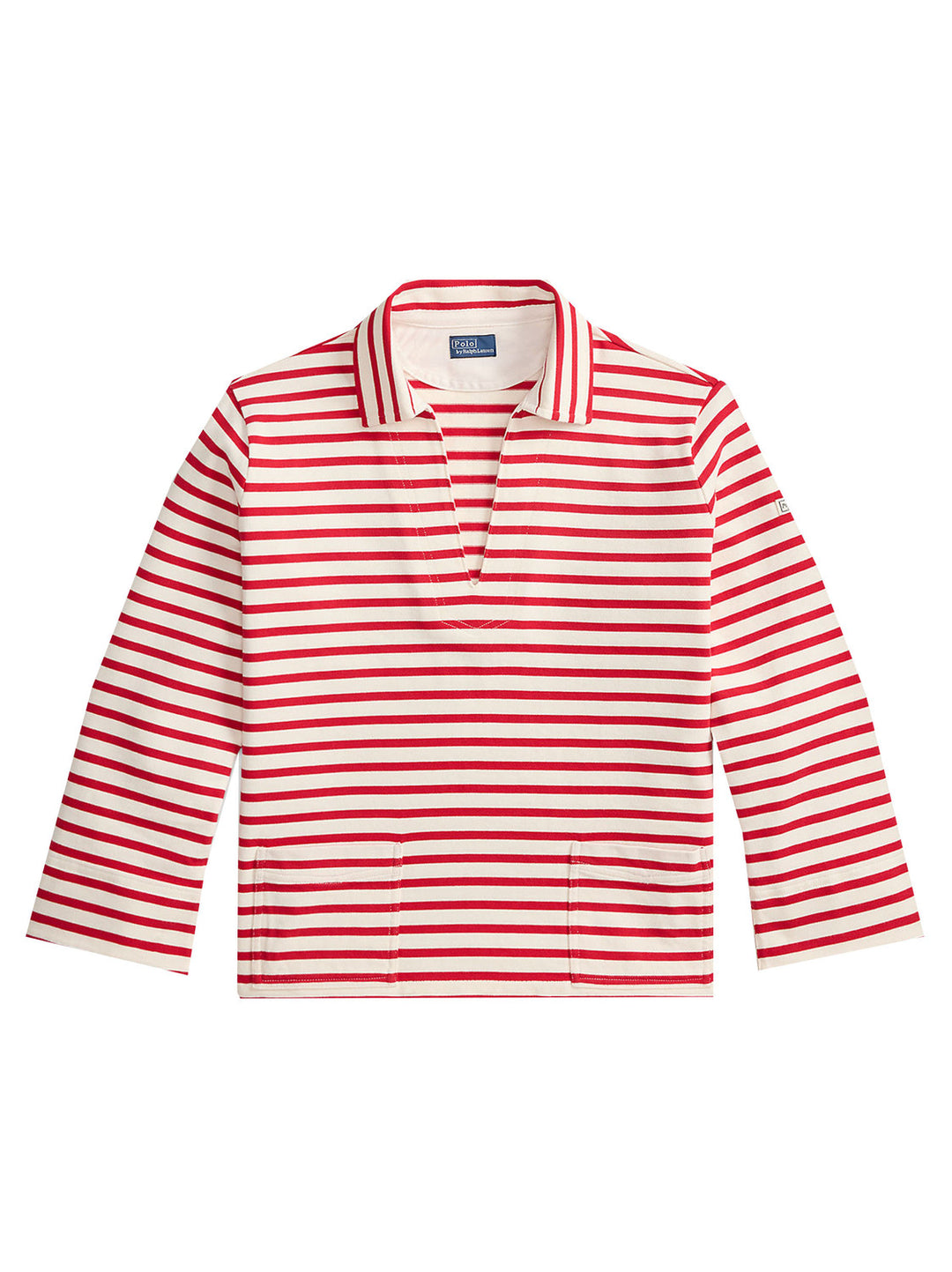 POLO Ralph Lauren Gestreept mariner T-shirt – Rood-100% katoen-DAMES TOPS & BLOUSES-Rood