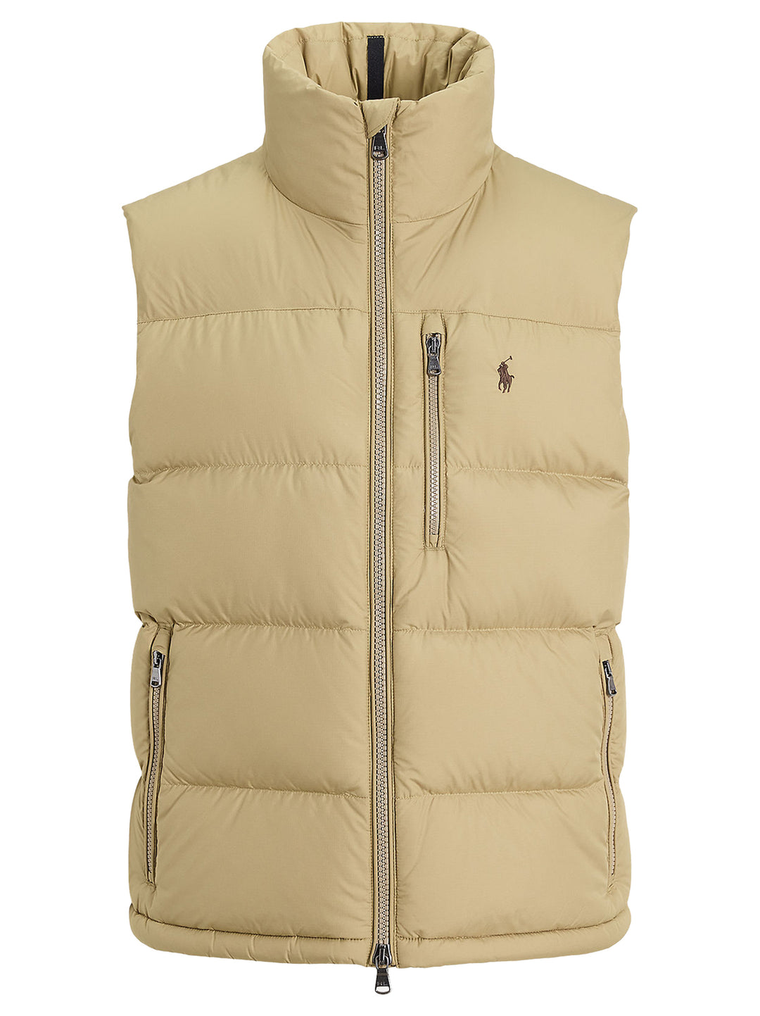 POLO Ralph Lauren Gorham Donsbodywarmer – Bruin-100% polyester <br />Voering: 100% nylon <br />Vulling: 75% eendendons, 2