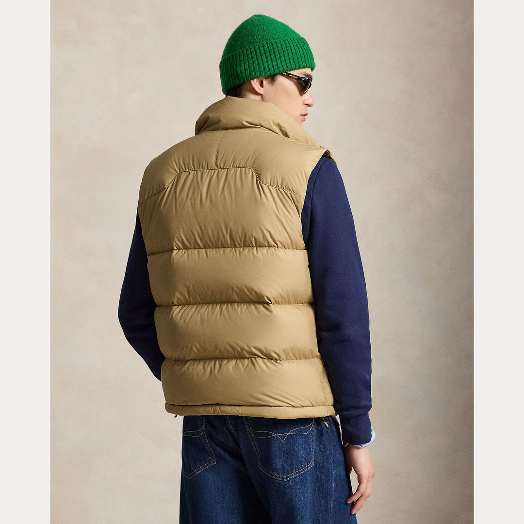 POLO Ralph Lauren Gorham Donsbodywarmer – Bruin-100% polyester <br />Voering: 100% nylon <br />Vulling: 75% eendendons, 2