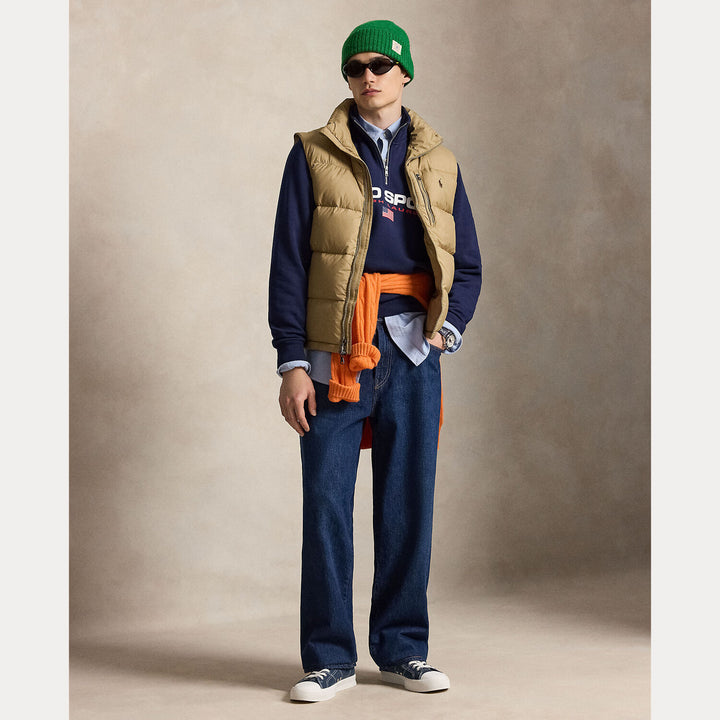 POLO Ralph Lauren Gorham Donsbodywarmer – Bruin-100% polyester <br />Voering: 100% nylon <br />Vulling: 75% eendendons, 2