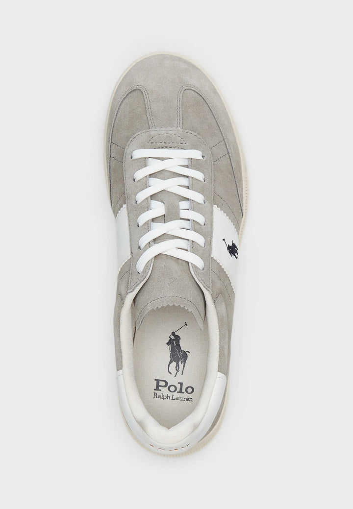 POLO Ralph Lauren Heritage Aera suède sneaker-HEREN SCHOENEN & RIEMEN-Grijs