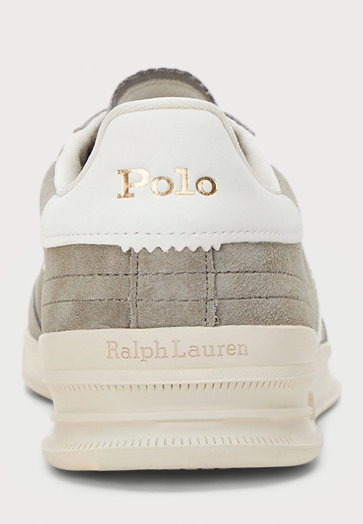 POLO Ralph Lauren Heritage Aera suède sneaker-HEREN SCHOENEN & RIEMEN-Grijs