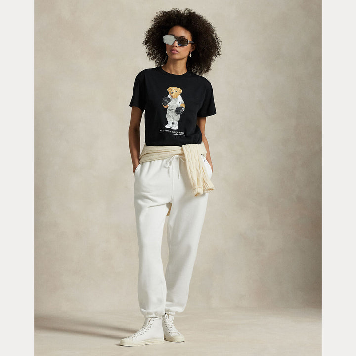 POLO Ralph Lauren Heritage Polo T‑shirt – Zwart-100% katoen-DAMES TOPS & BLOUSES-Zwart