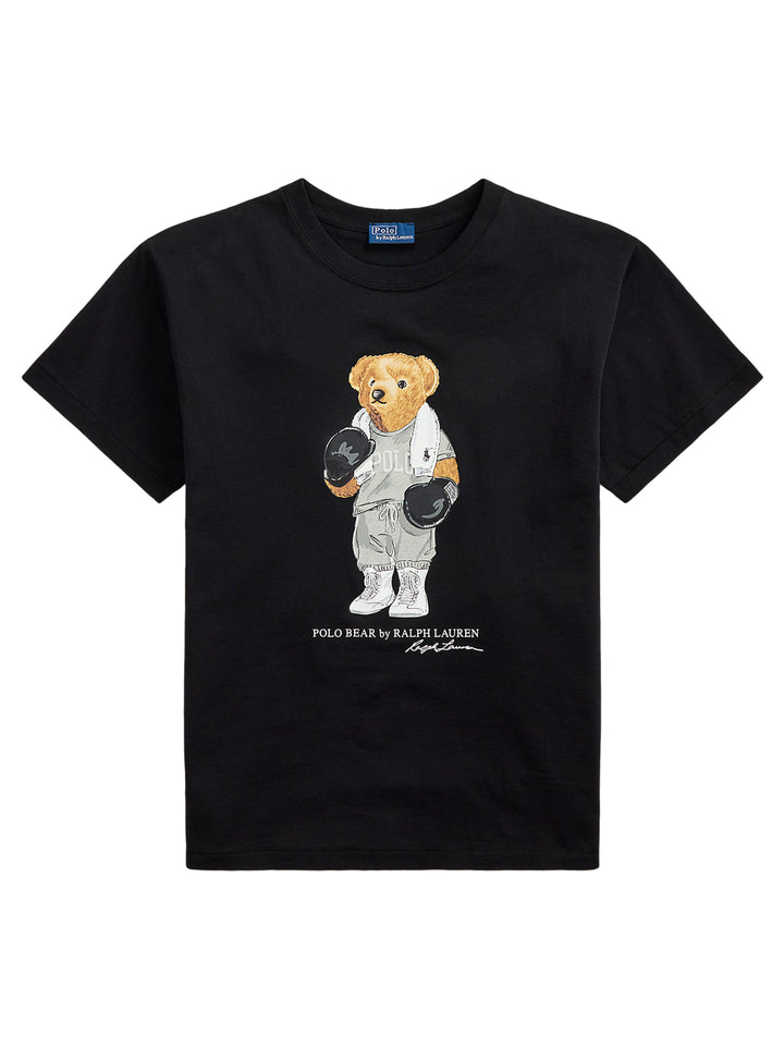 POLO Ralph Lauren Heritage Polo T‑shirt – Zwart-100% katoen-DAMES TOPS & BLOUSES-Zwart