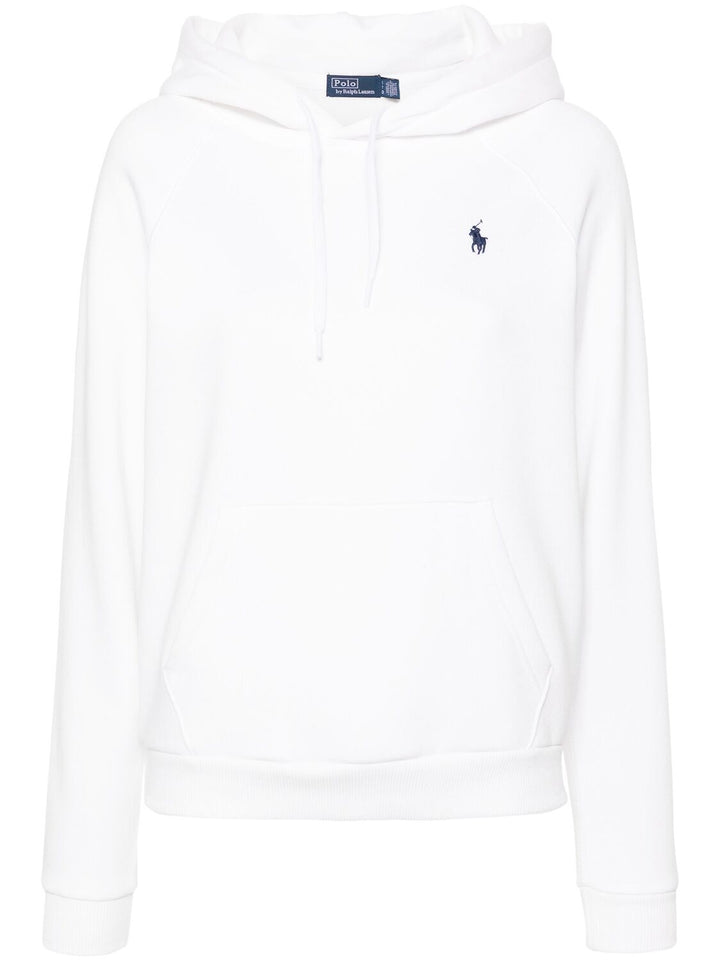 POLO Ralph Lauren hoodie wit-Model: 83% katoen, 17% polyester.-DAMES TRUIEN & VESTEN-Wit