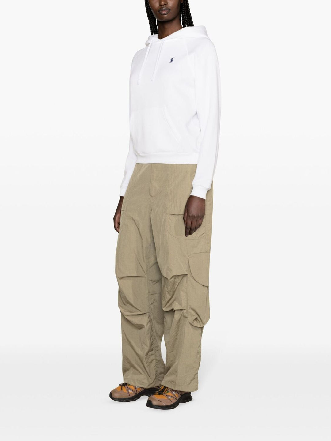 POLO Ralph Lauren hoodie wit-Model: 83% katoen, 17% polyester.-DAMES TRUIEN & VESTEN-Wit