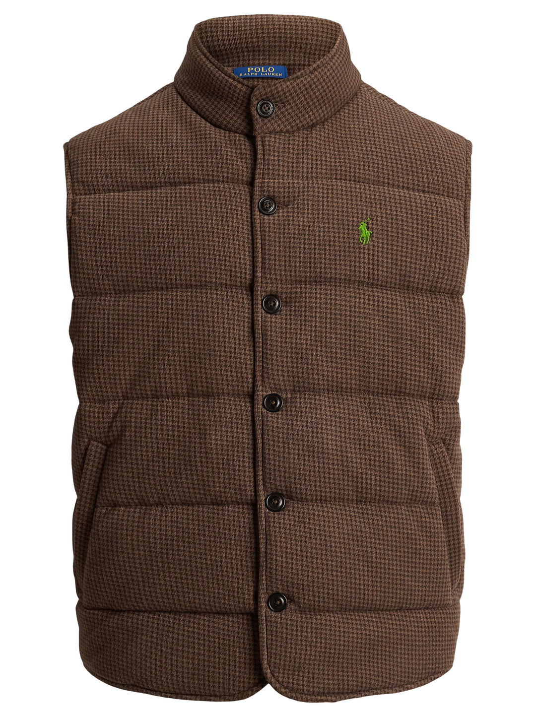 POLO Ralph Lauren Houndstooth Bodywarmer – Bruin-100% katoen <br />Voering: 100% nylon<br />Vulling: 100% polyester-HEREN