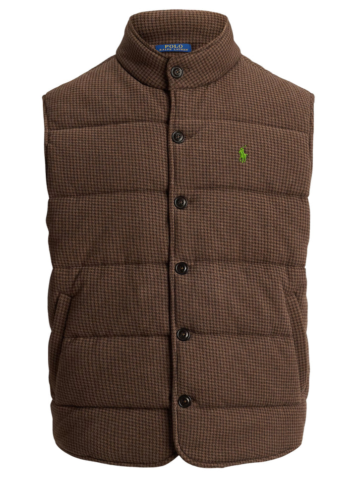 POLO Ralph Lauren Houndstooth Bodywarmer – Bruin-100% katoen <br />Voering: 100% nylon<br />Vulling: 100% polyester-HEREN