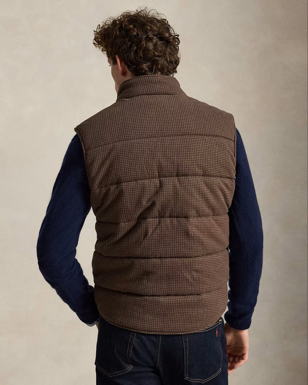 POLO Ralph Lauren Houndstooth Bodywarmer – Bruin-100% katoen <br />Voering: 100% nylon<br />Vulling: 100% polyester-HEREN