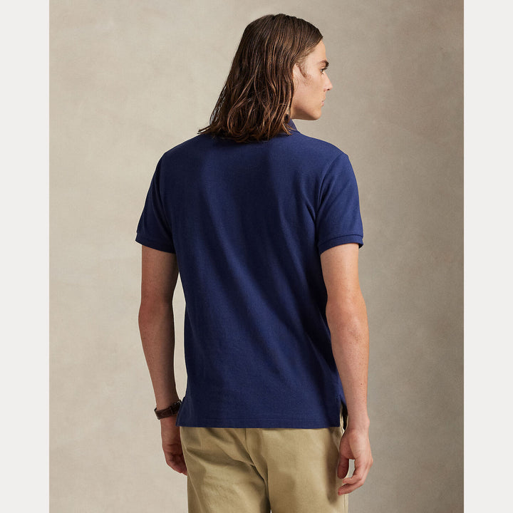 POLO Ralph Lauren – Iconic Mesh Polo Custom Slim-100% katoen-HEREN POLO'S & T-SHIRTS-Blauw