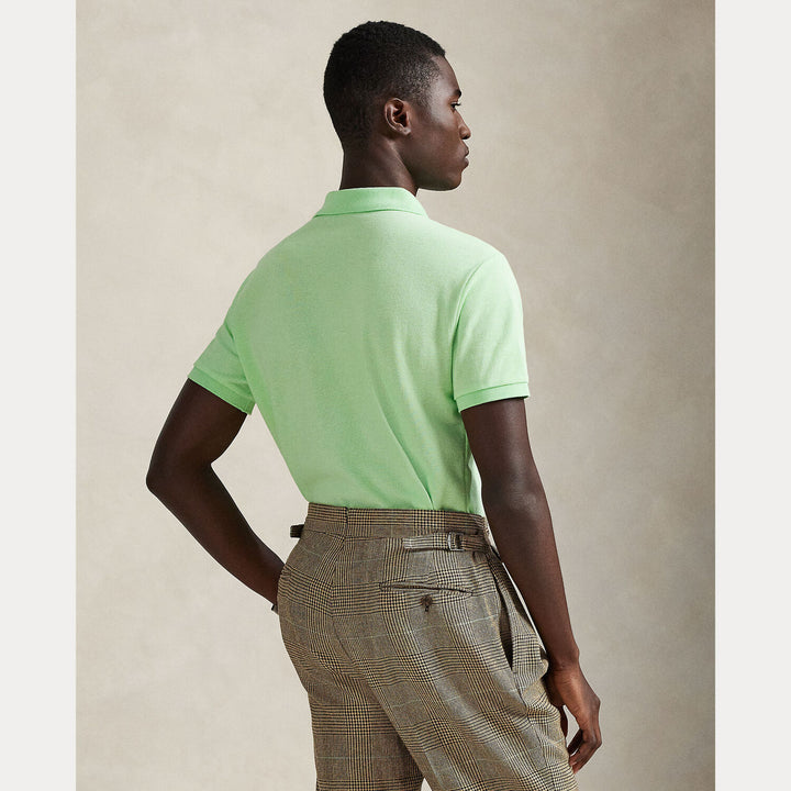 POLO Ralph Lauren Iconic Mesh Polo Custom Slim-100% katoen-HEREN POLO'S & T-SHIRTS-Groen