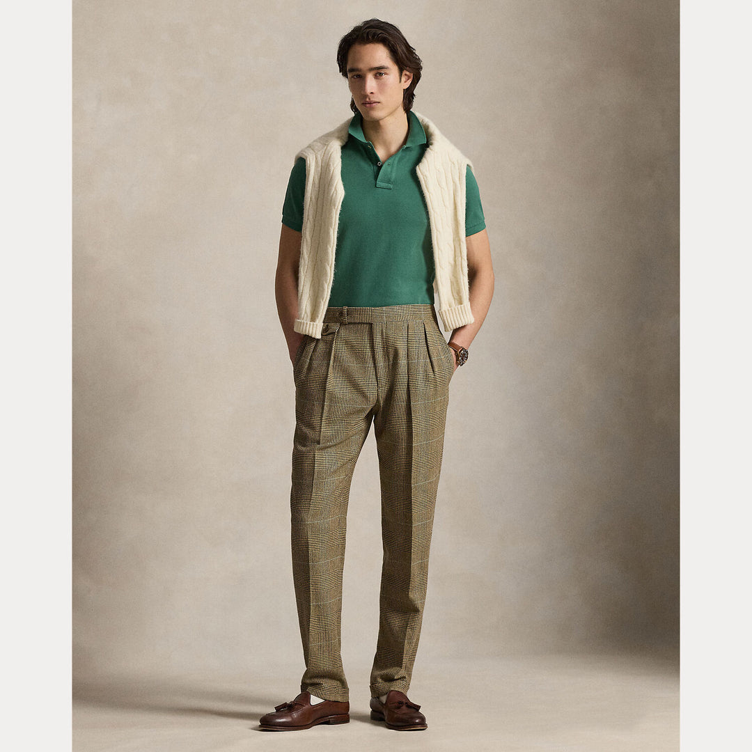 POLO Ralph Lauren Iconic Mesh Polo Custom Slim-100% katoen-HEREN POLO'S & T-SHIRTS-Groen