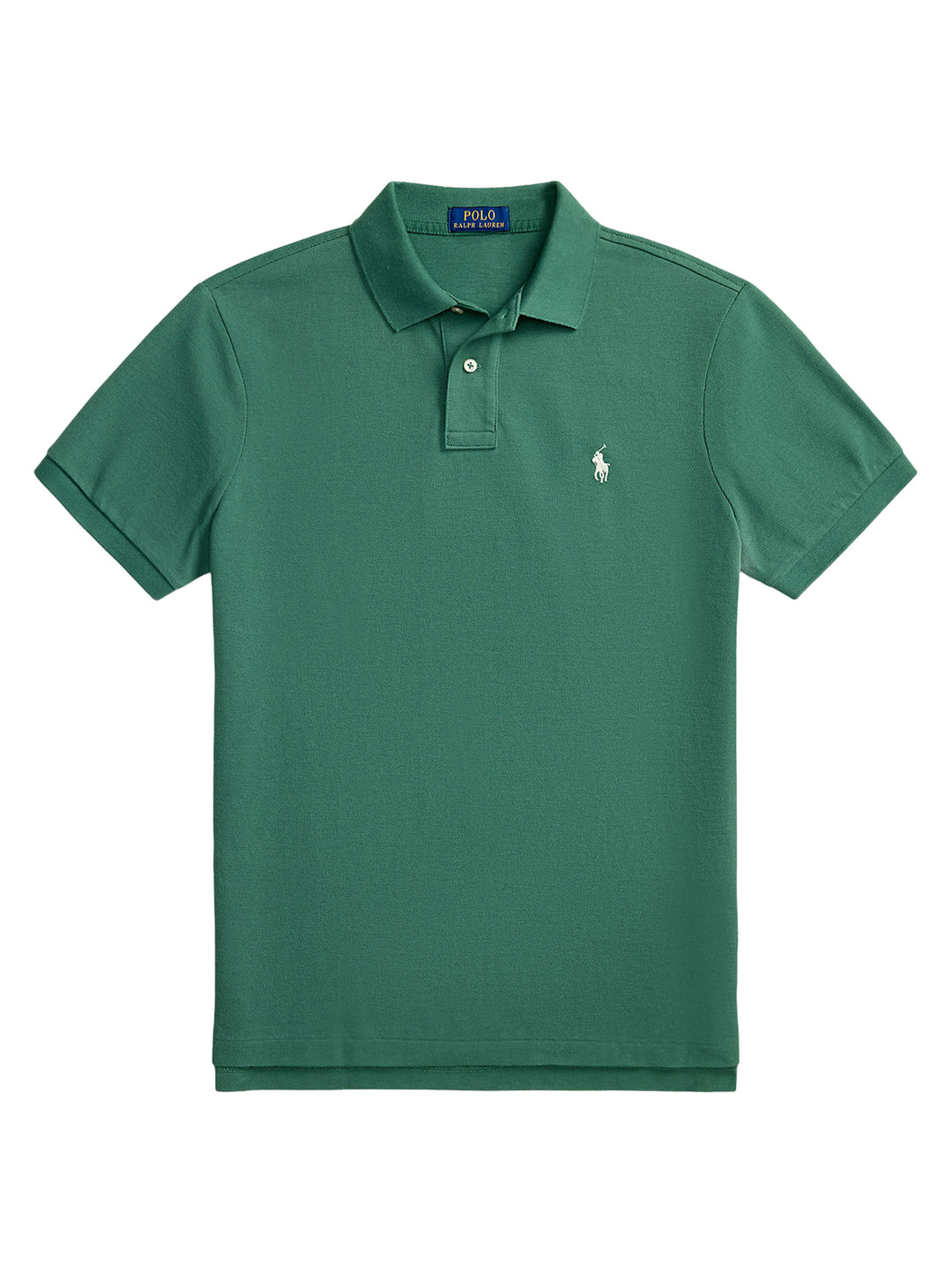 POLO Ralph Lauren Iconic Mesh Polo Custom Slim-100% katoen-HEREN POLO'S & T-SHIRTS-Groen
